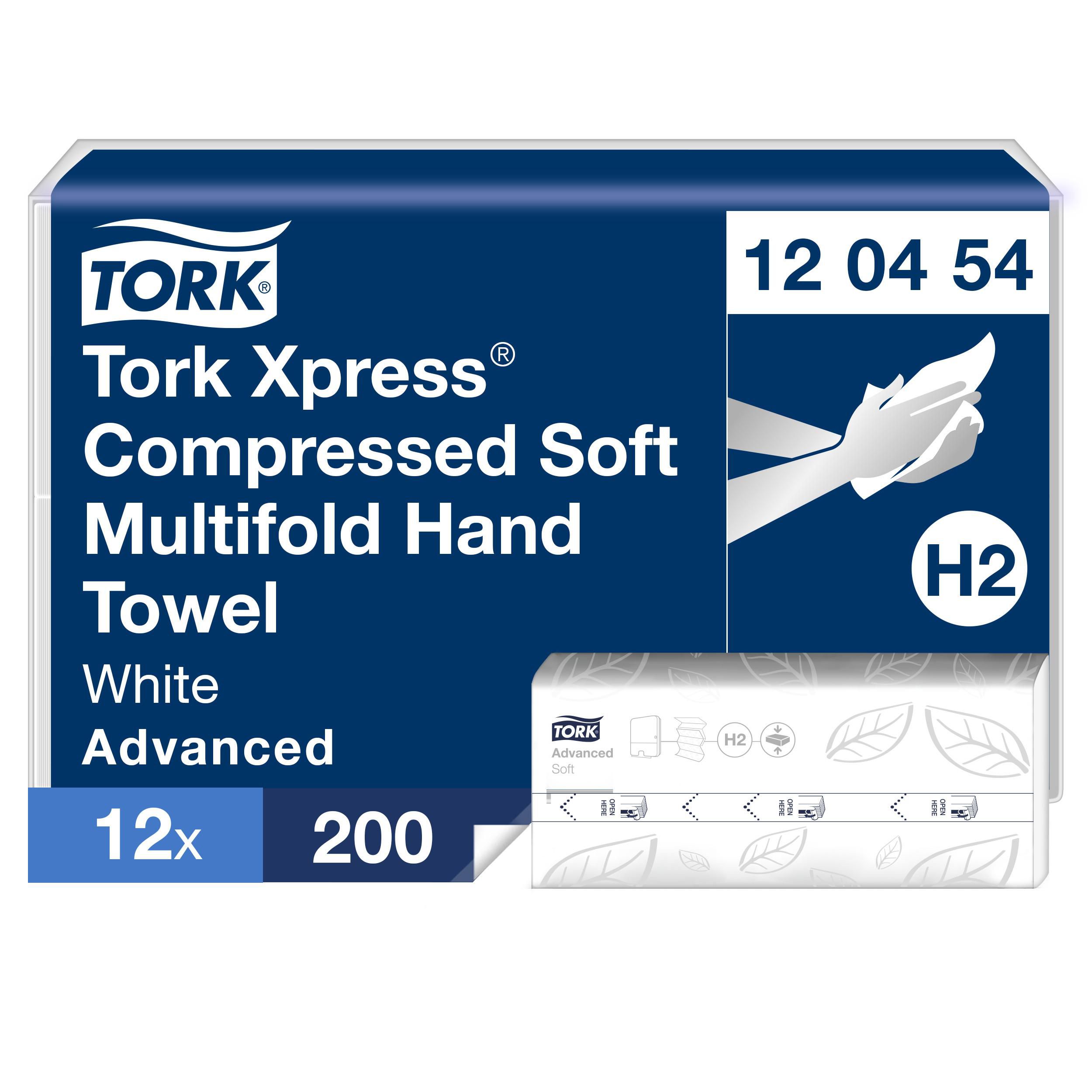 Produktfoto för Tork Pappershandduk Xpress Komprimerad Mjuk Multifold Advanced H2