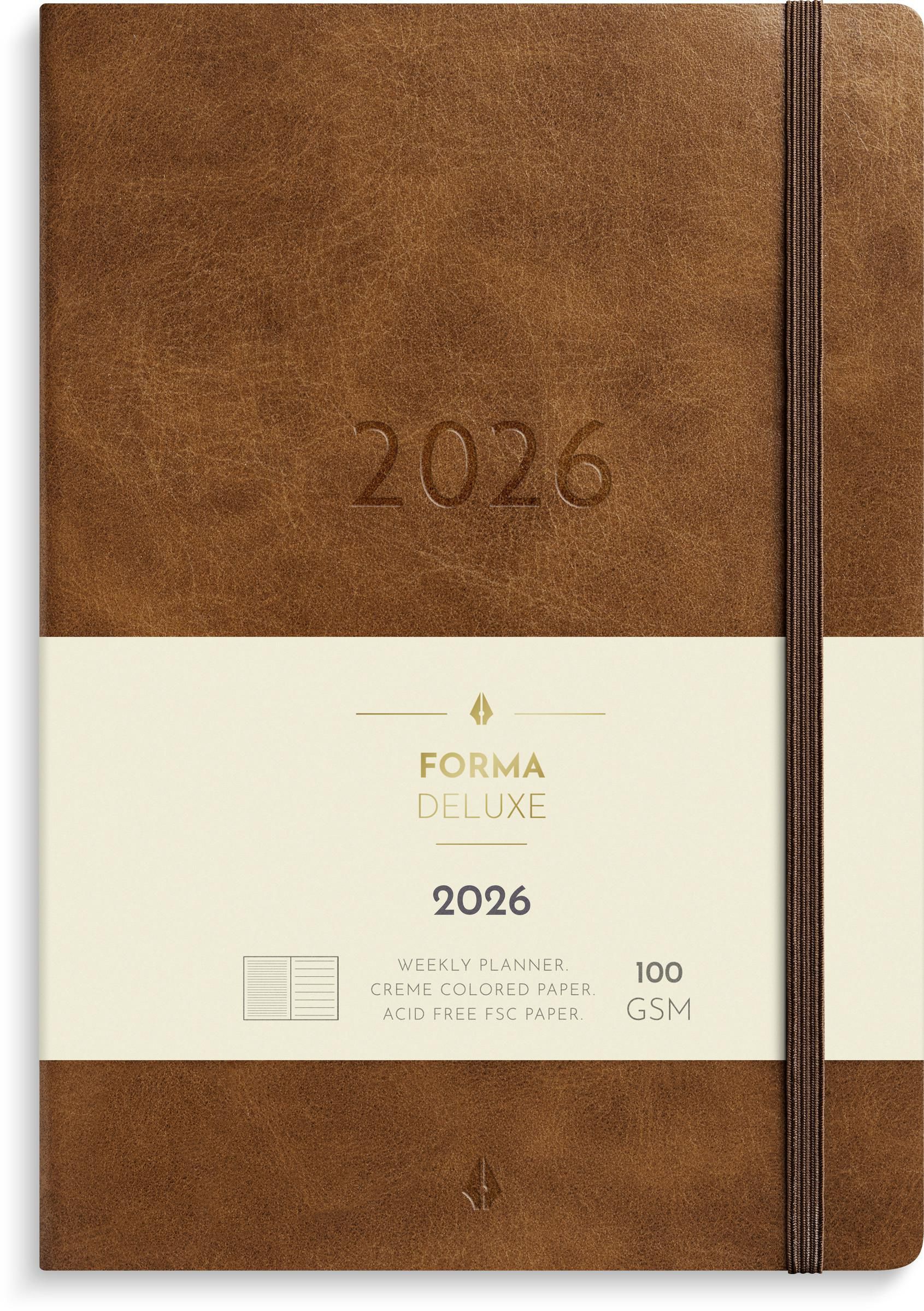 Burde Stor Veckokal. Forma Deluxe 2026 brun