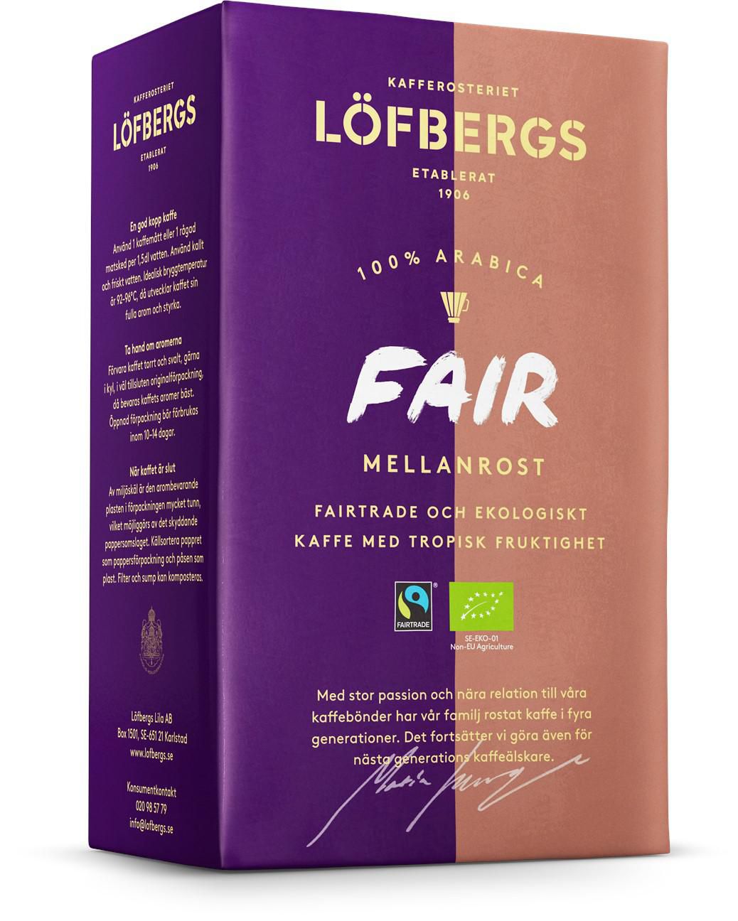 Löfbergs Kaffe Fair Mellan Eko/FT 450g