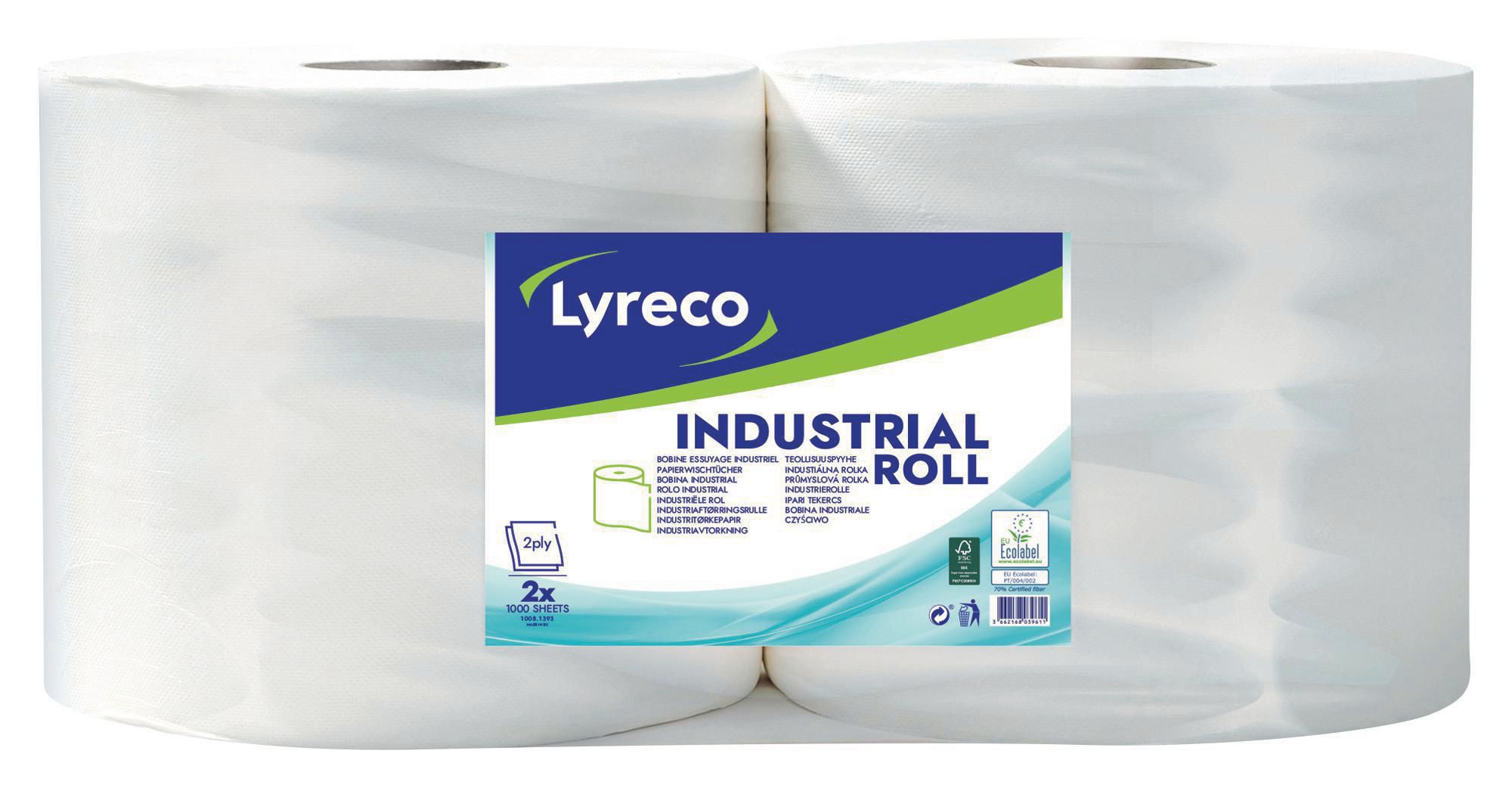 Lyreco Industritorkrulle 2-Lagers Vit