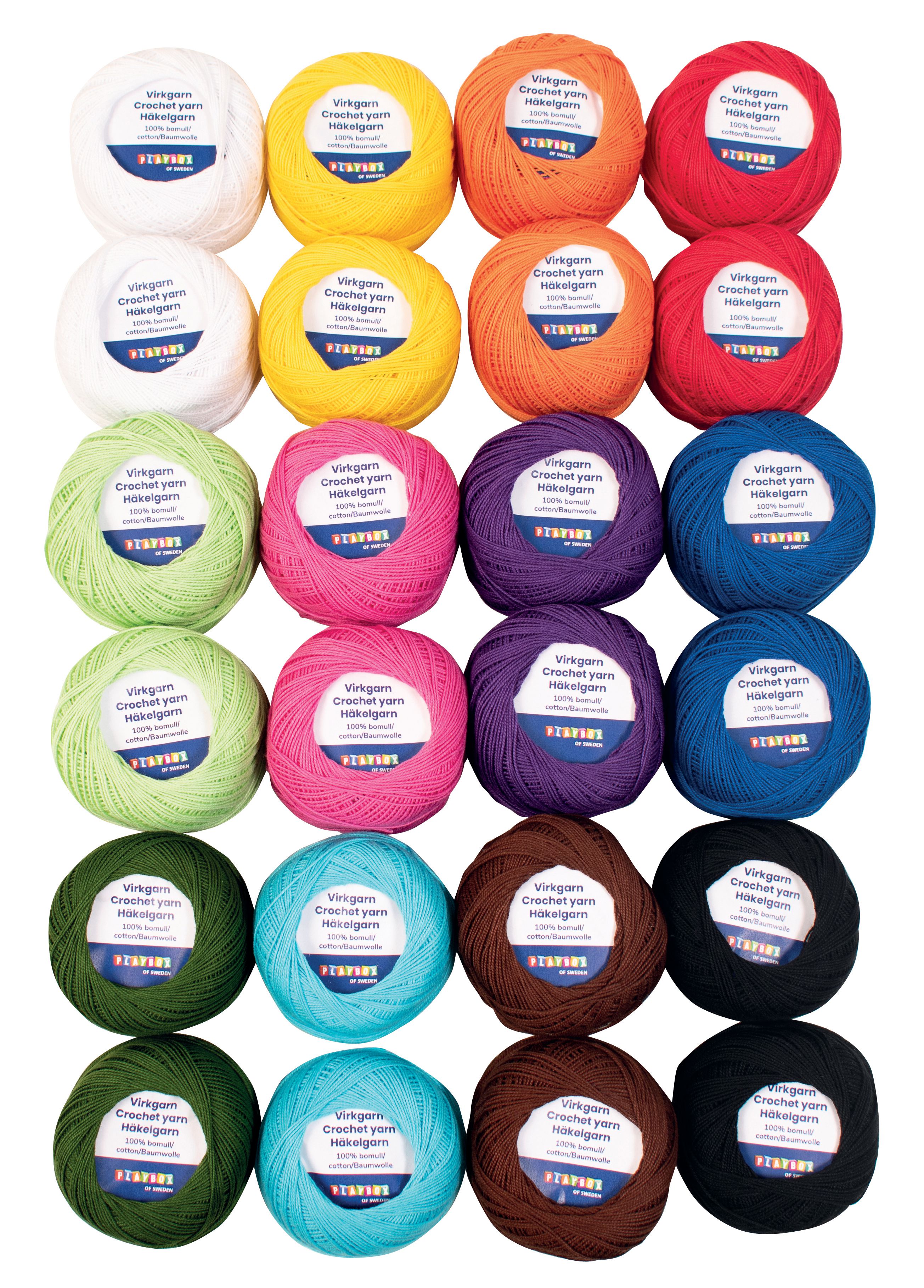 PLAYBOX Virkgarn 24x20 g