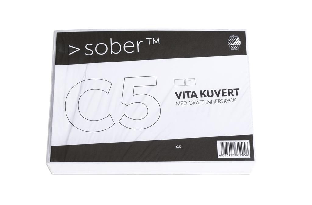 Produktfoto för SOBER® Kuvert konsument C5 162x229mm fukthäftande