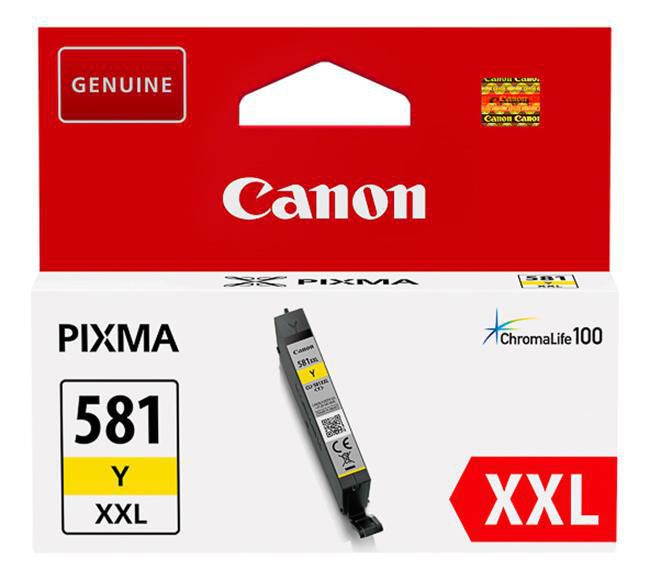 Produktfoto för Canon CLI-581Y XXL-bläckpatron, gul, extra hög kapacitet, 11,7 ml