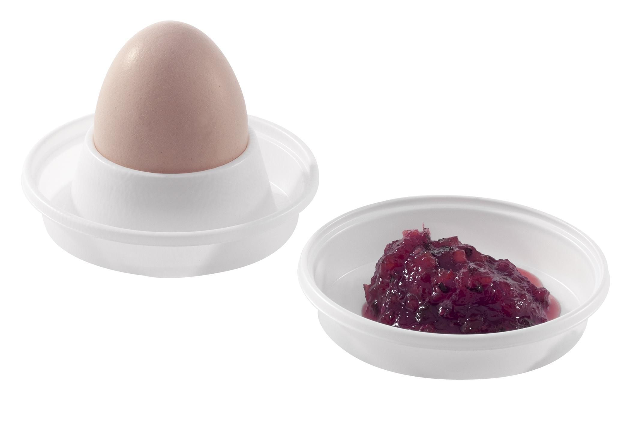 Duni Äggkopp plast vit 10cm 100/fp