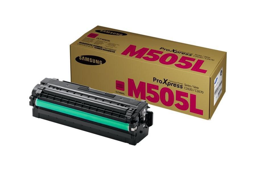 Samsung Tonerkassett CLT-M505L hög kapacitet magenta singelförpackning SU302A