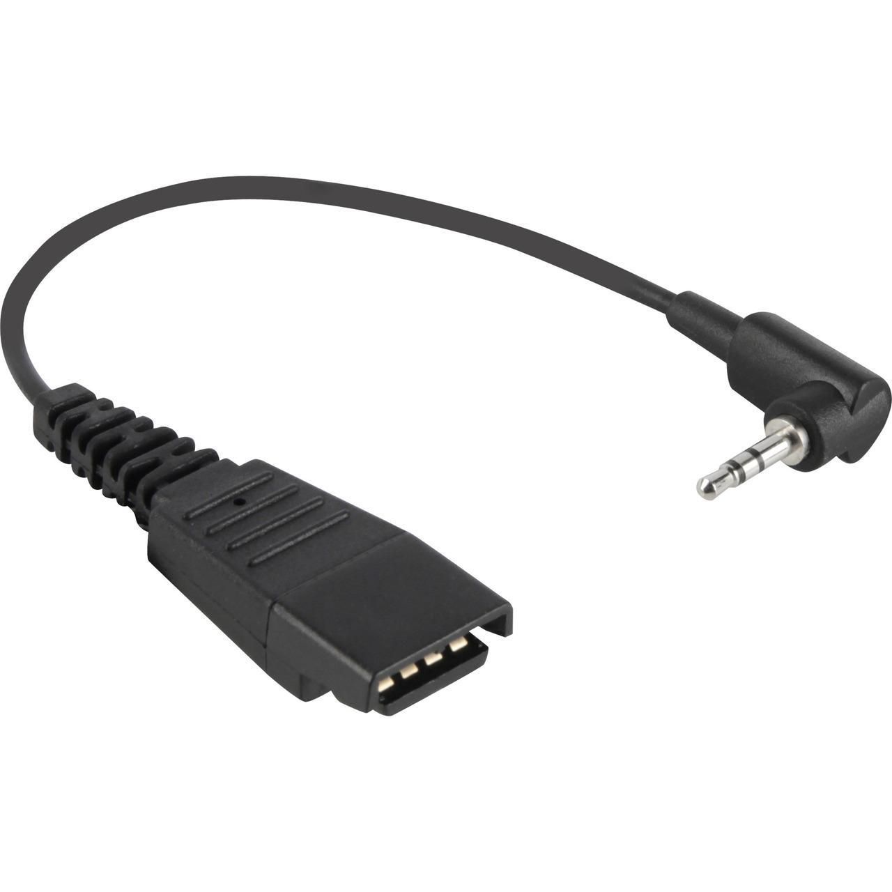 Jabra Headsetkabel, Sub-Mini-telefon 2,5 mm hane, snabbfrånkoppling hane, 0,5 m