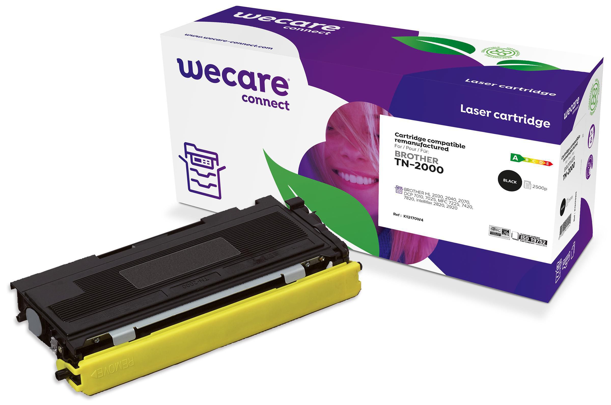 Wecare Toner BROTHER TN-2000 2,5K svart