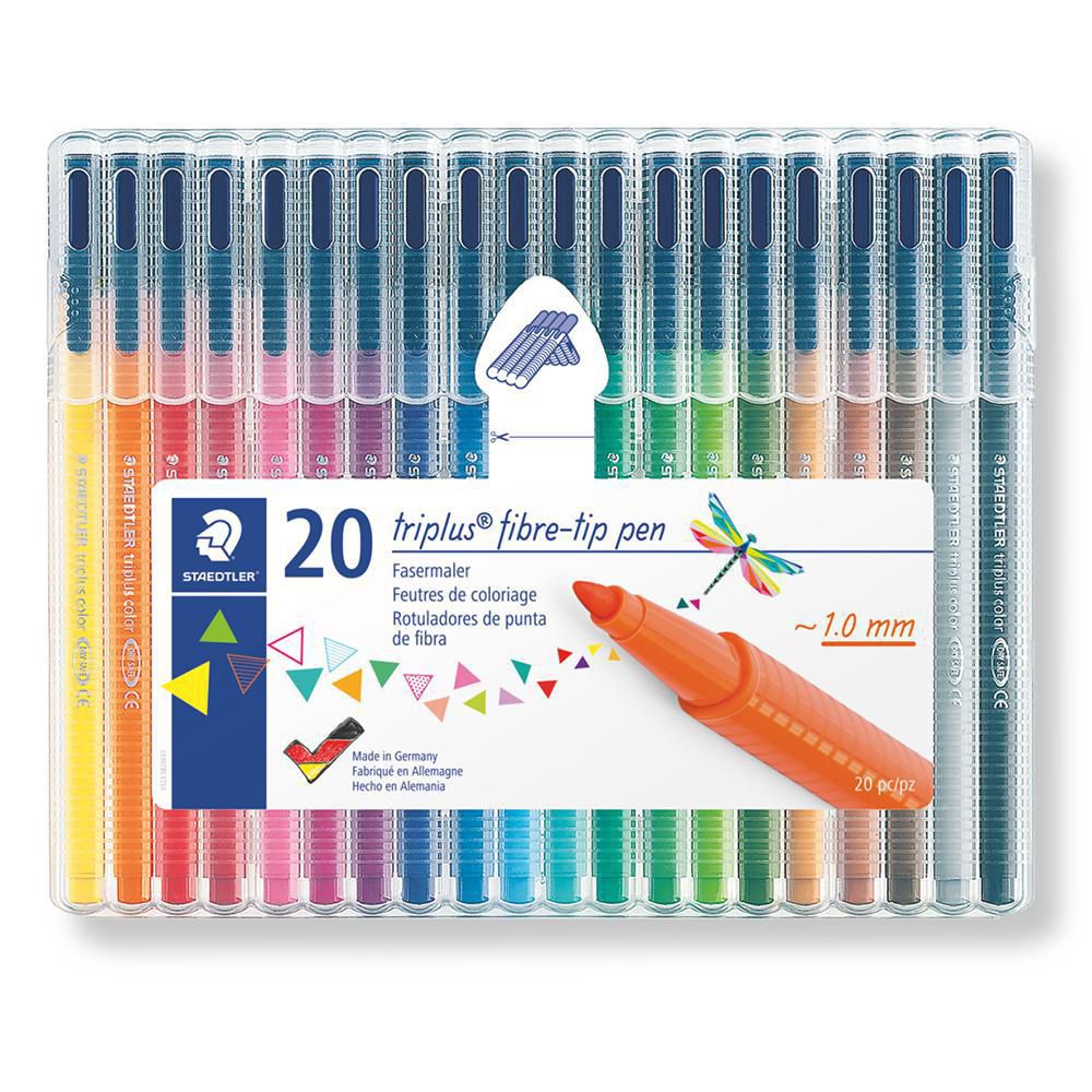 Staedtler Fiberspetspenna Triplus® tunn spets olika bläckfärger 20/fp