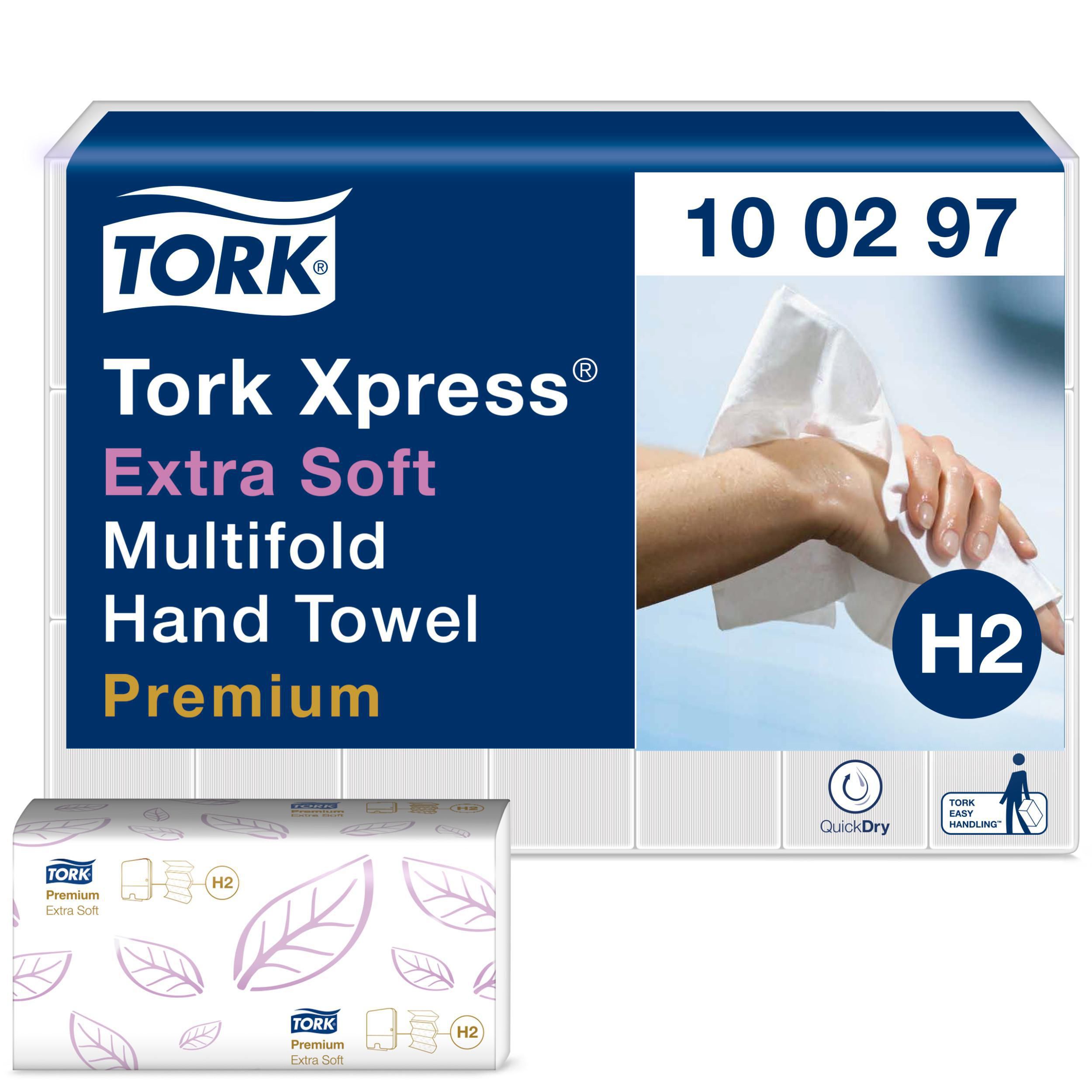 Produktfoto för Tork Pappershandduk Premium Xpress Soft H2