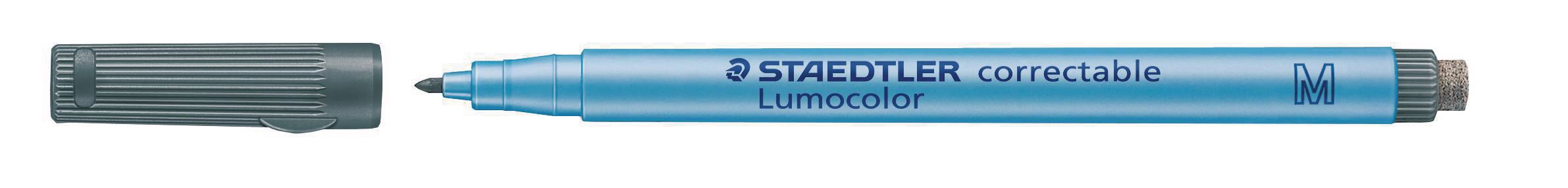 STAEDTLER Lumocolor Lumocolor® Correctable 305M-9 icke-permanent avtorkningsbar penna vattenlösligt bläck 1 mm påfyllningsbar svart
