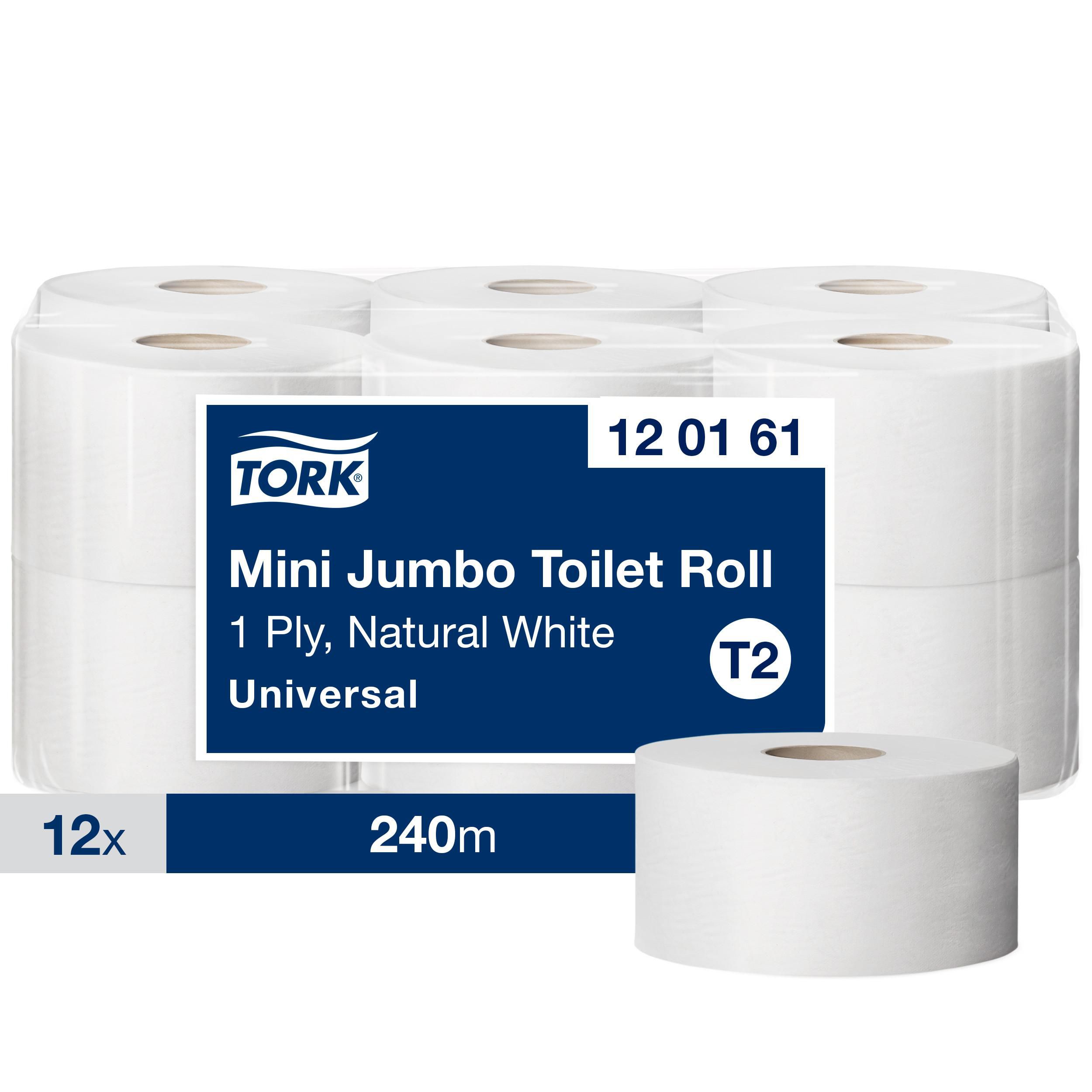 Tork Toalettpapper Universal Mini Jumbo T2 1-lagers natur