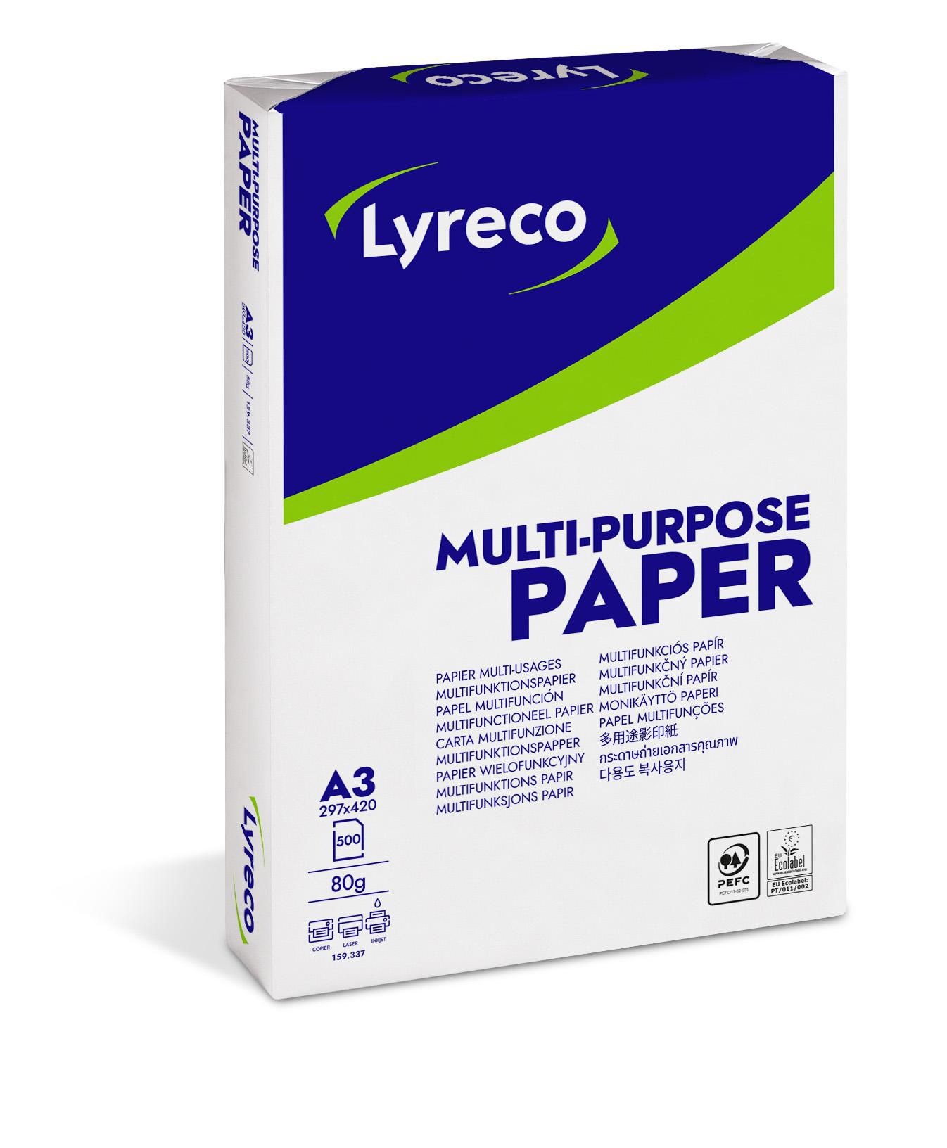 Lyreco Kopieringspapper Multi A3 80g ohålat 500/fp