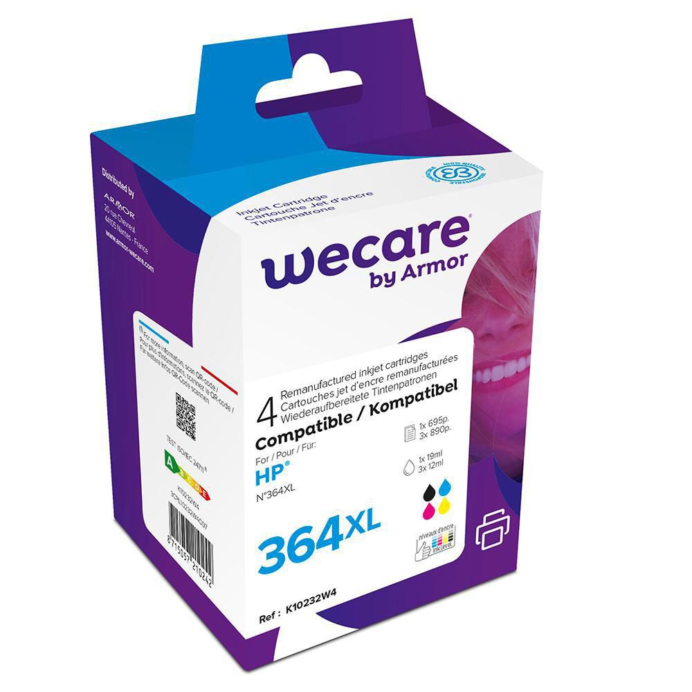 Wecare Bläckpatron 364XL bk/c/m/Y