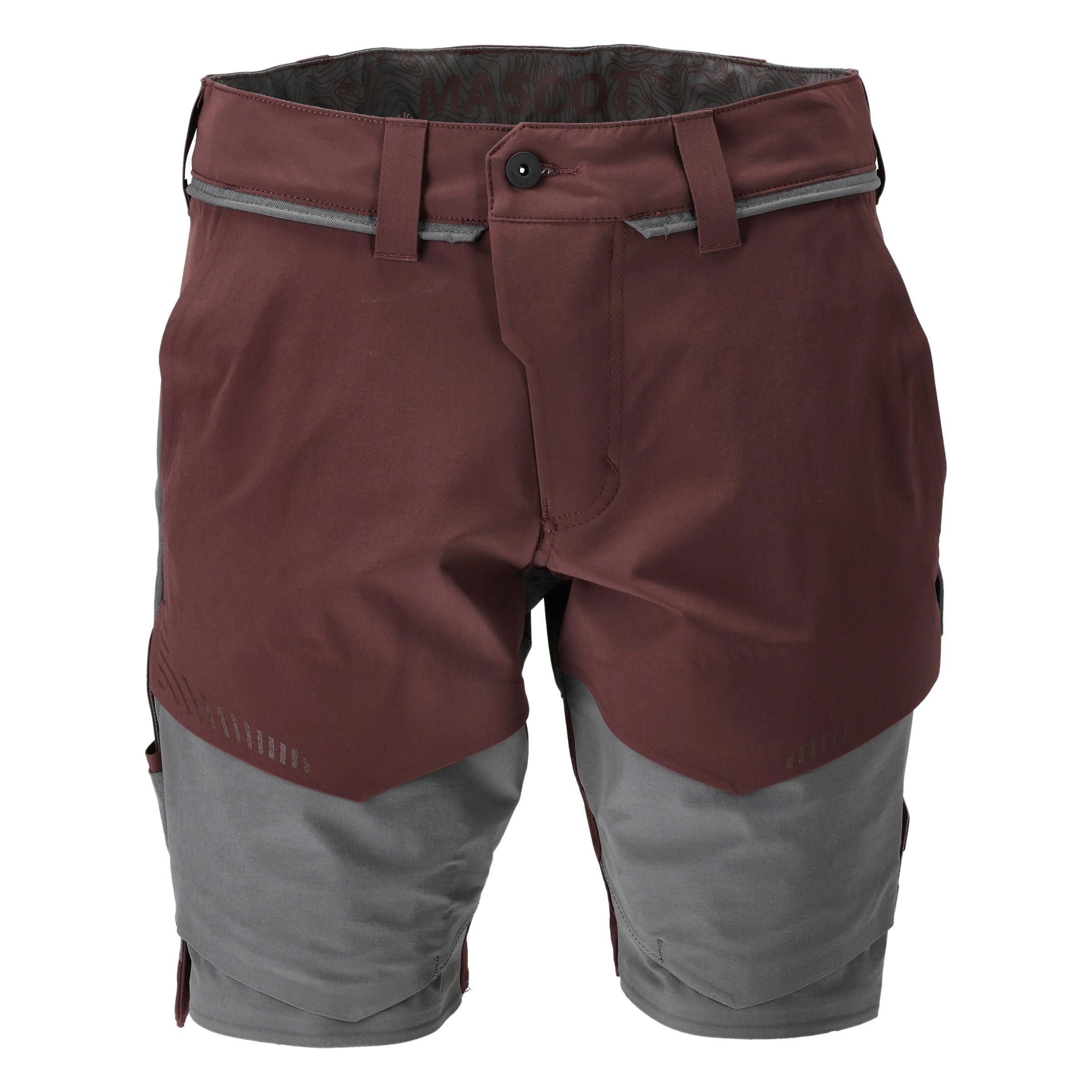 MASCOT® Shorts 24 cm Customized vröd/grå C46