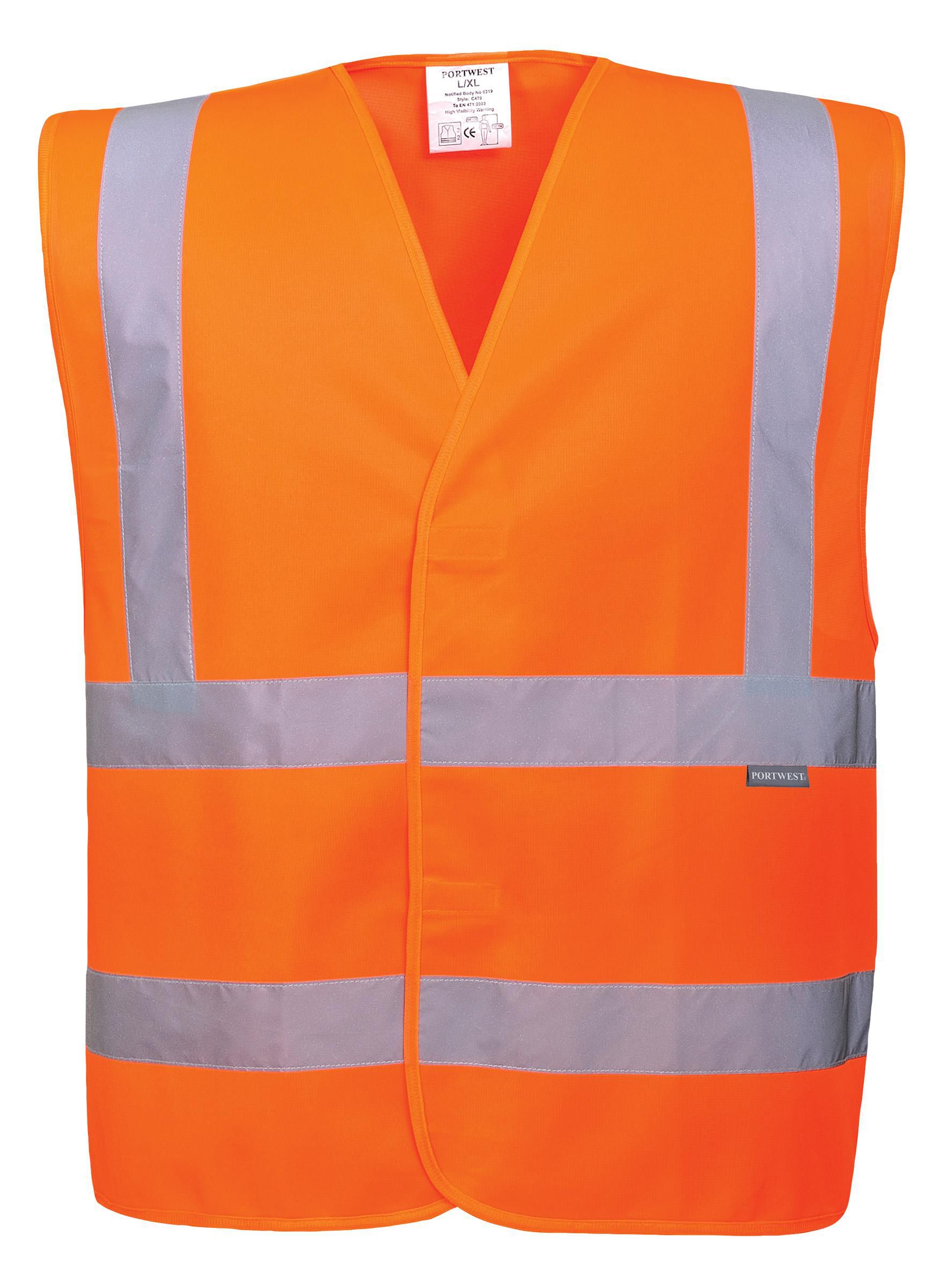 PORTWEST® Varselväst C470 orange kl 2 6/7XL, st