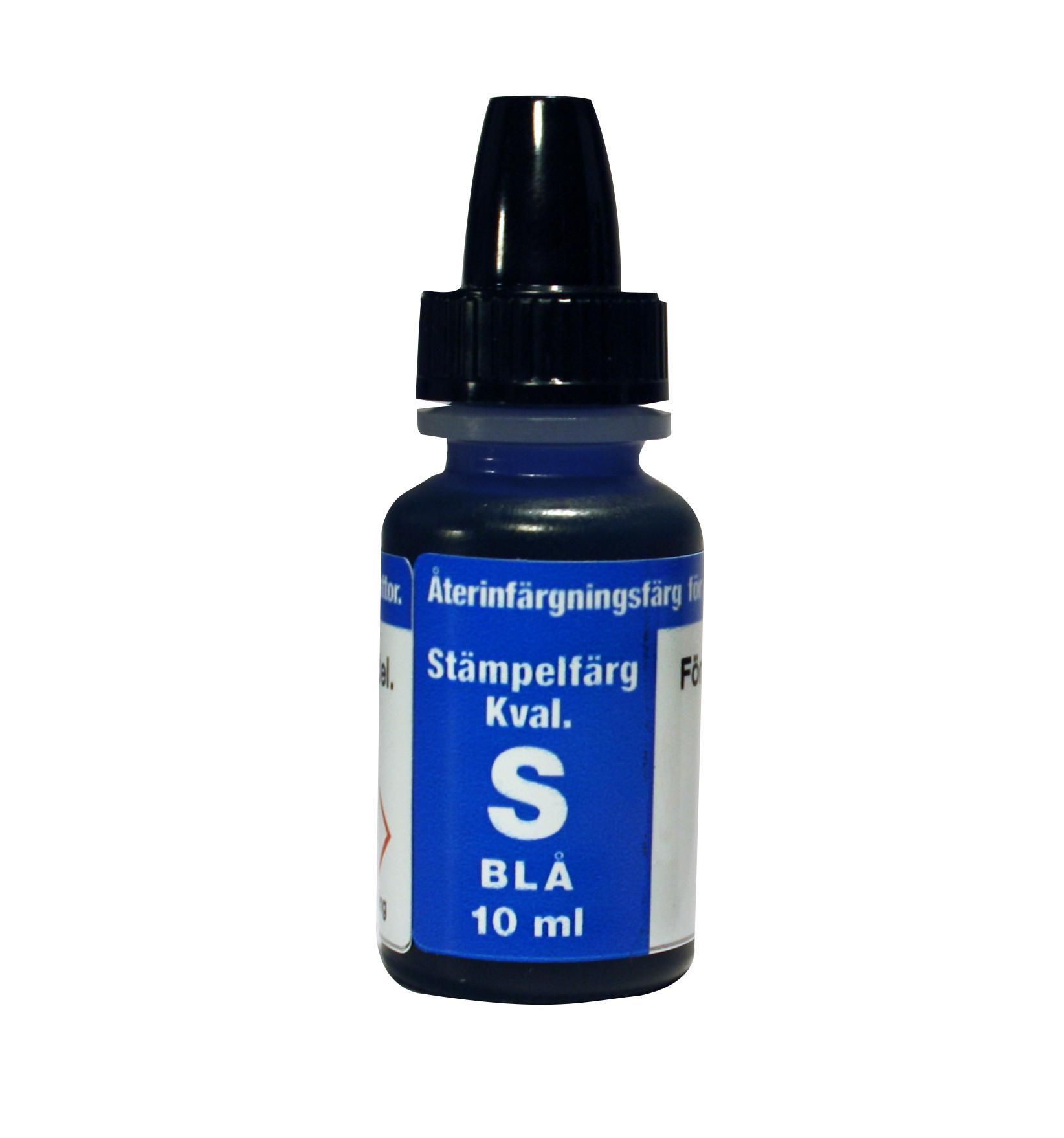 Stämpelfärg självfärgande 10ml blå