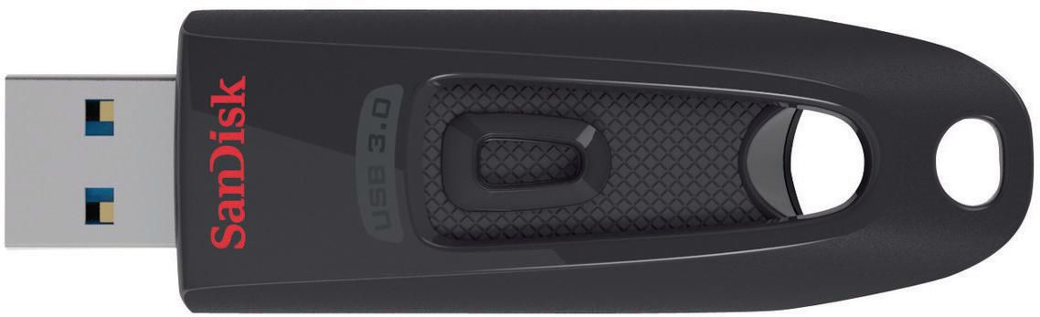 Produktfoto för SanDisk USB-Minne, Ultra USB 3.0-flashenhet 128 GB, svart
