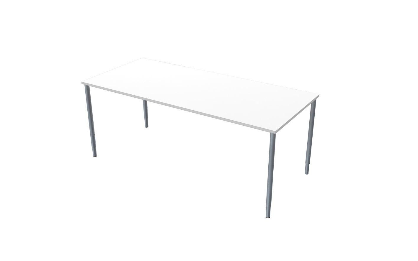 LANAB DESIGN Skrivbord Fristående 180x80cm vitlaminat/grå