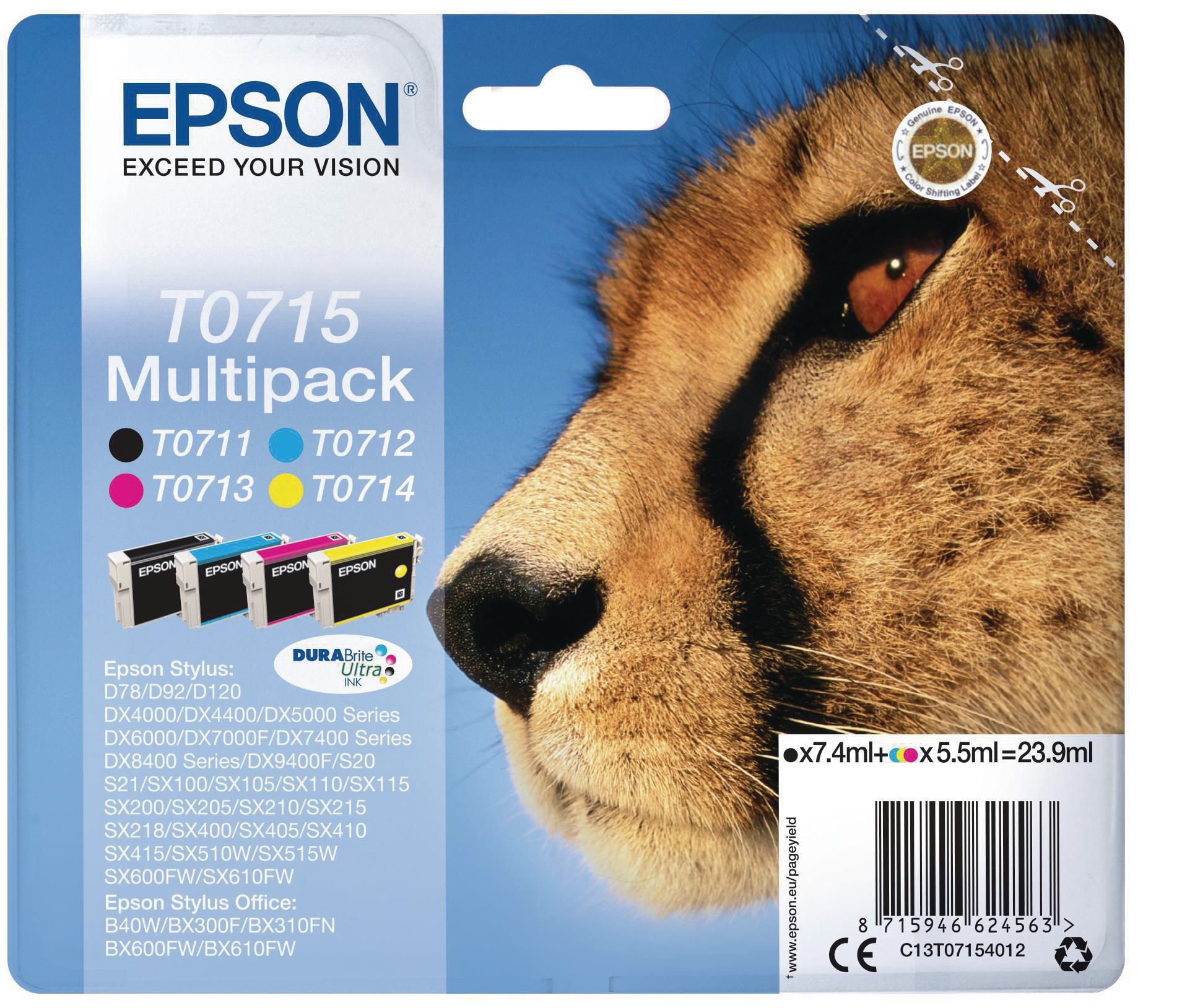 Epson Bläckpatron C13T07154012 multipack