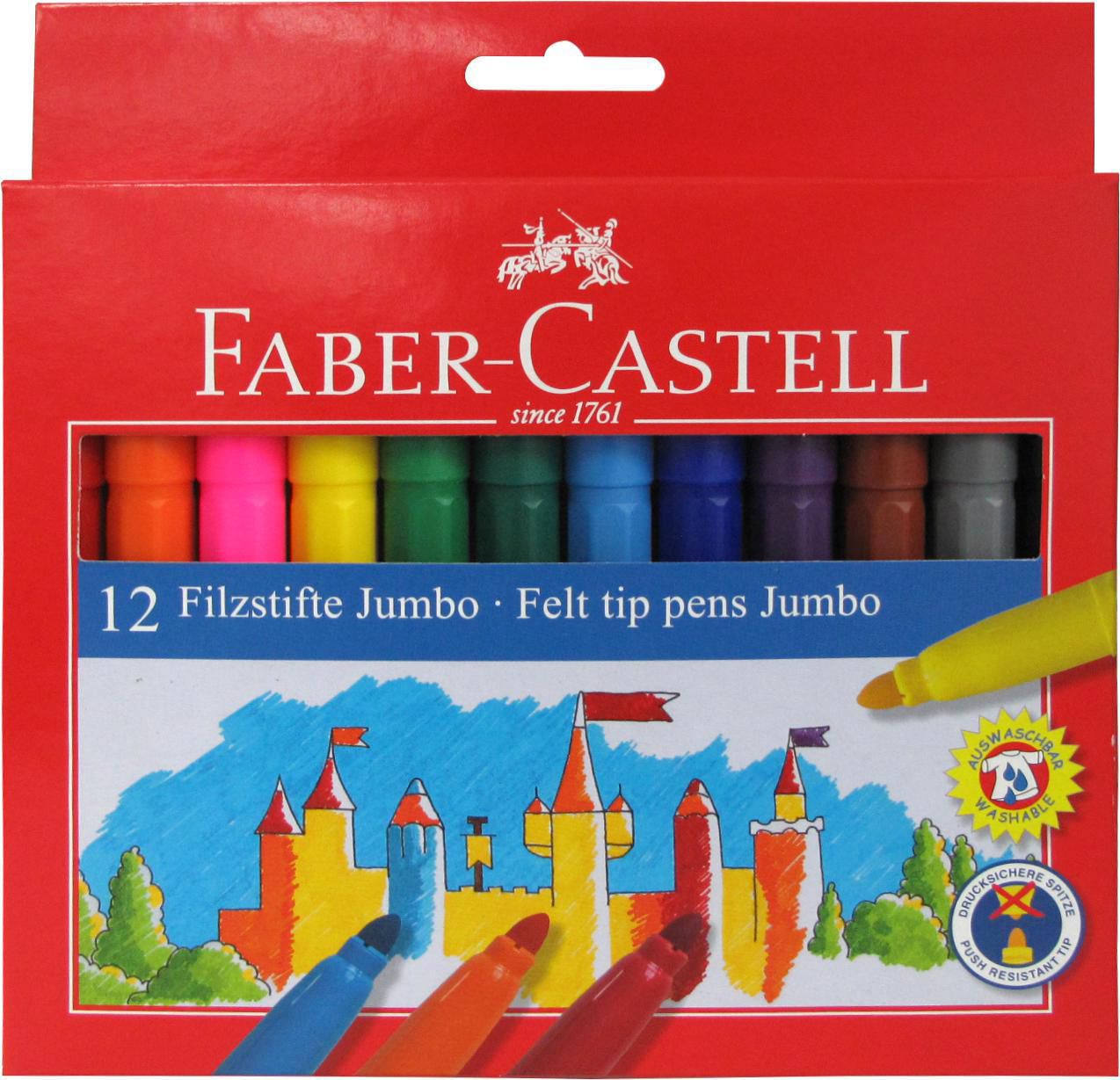 Faber-Castell Fiberpenna Jumbo sorterade färger