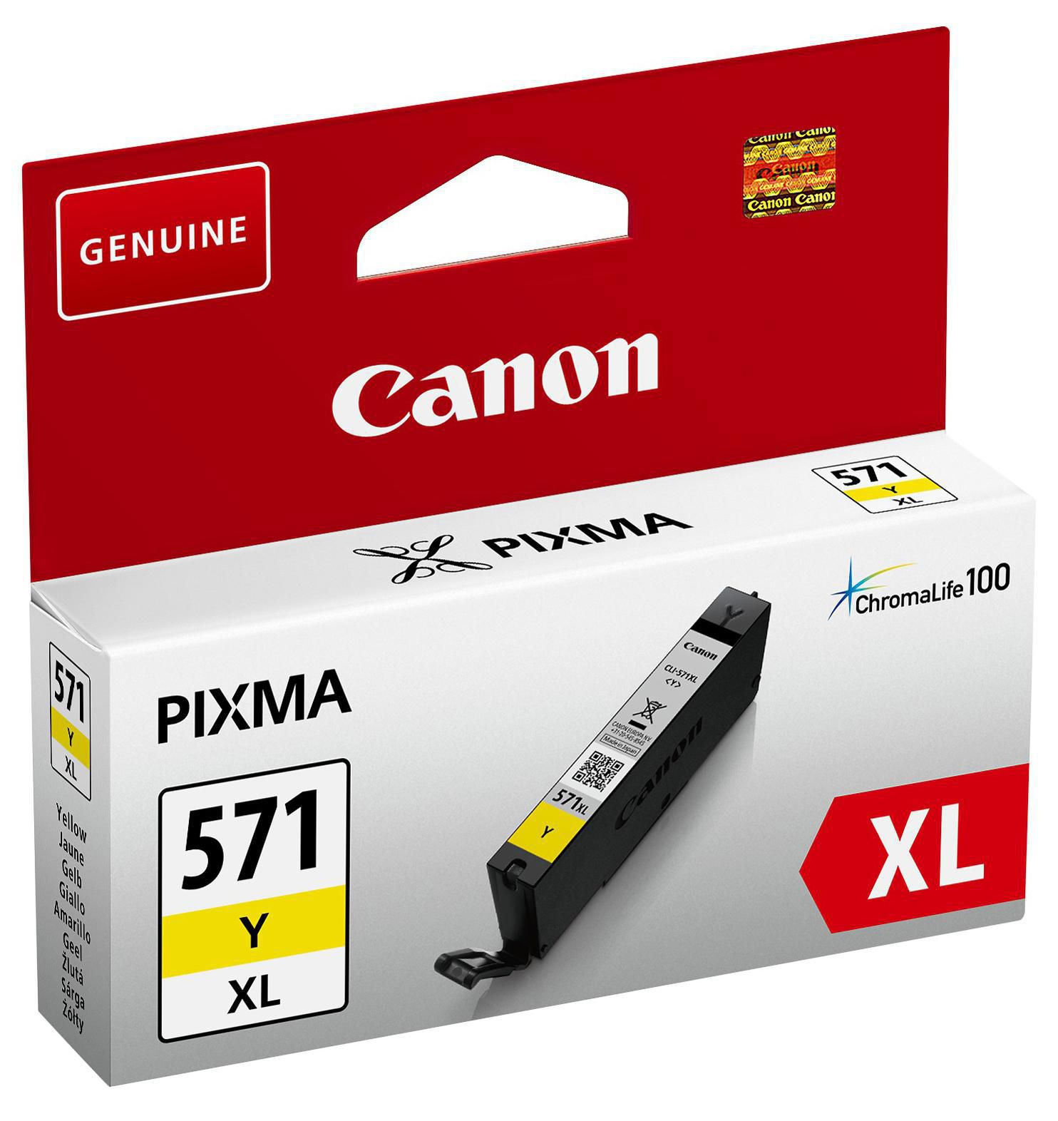 Canon Bläckpatron CLI-571Y XL (0334C001), gult, singelpack, hög kapacitet