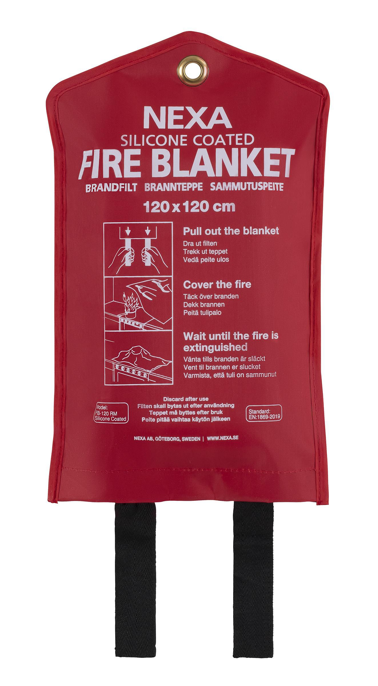 NEXA Brandfilt Silikon 120x120cm Röd