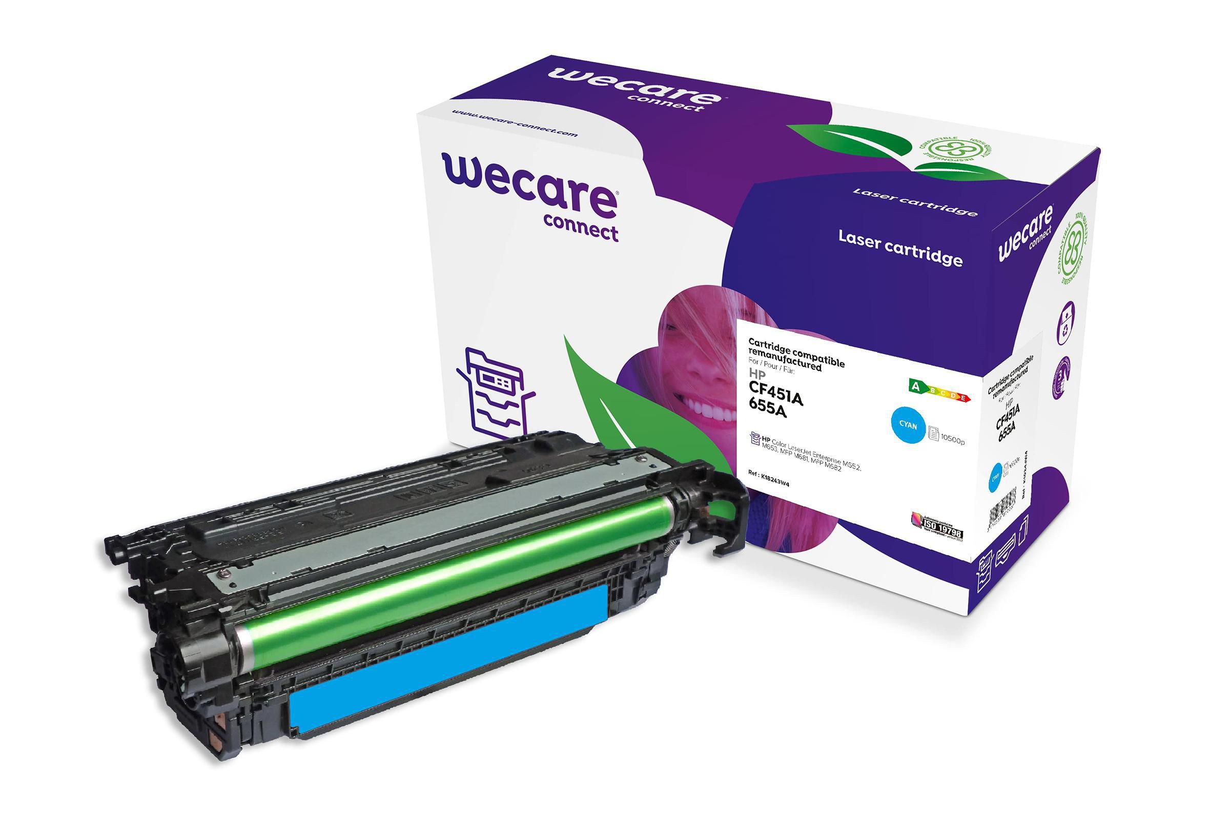 Wecare Toner HP CF451A 655A 10,5K cyan