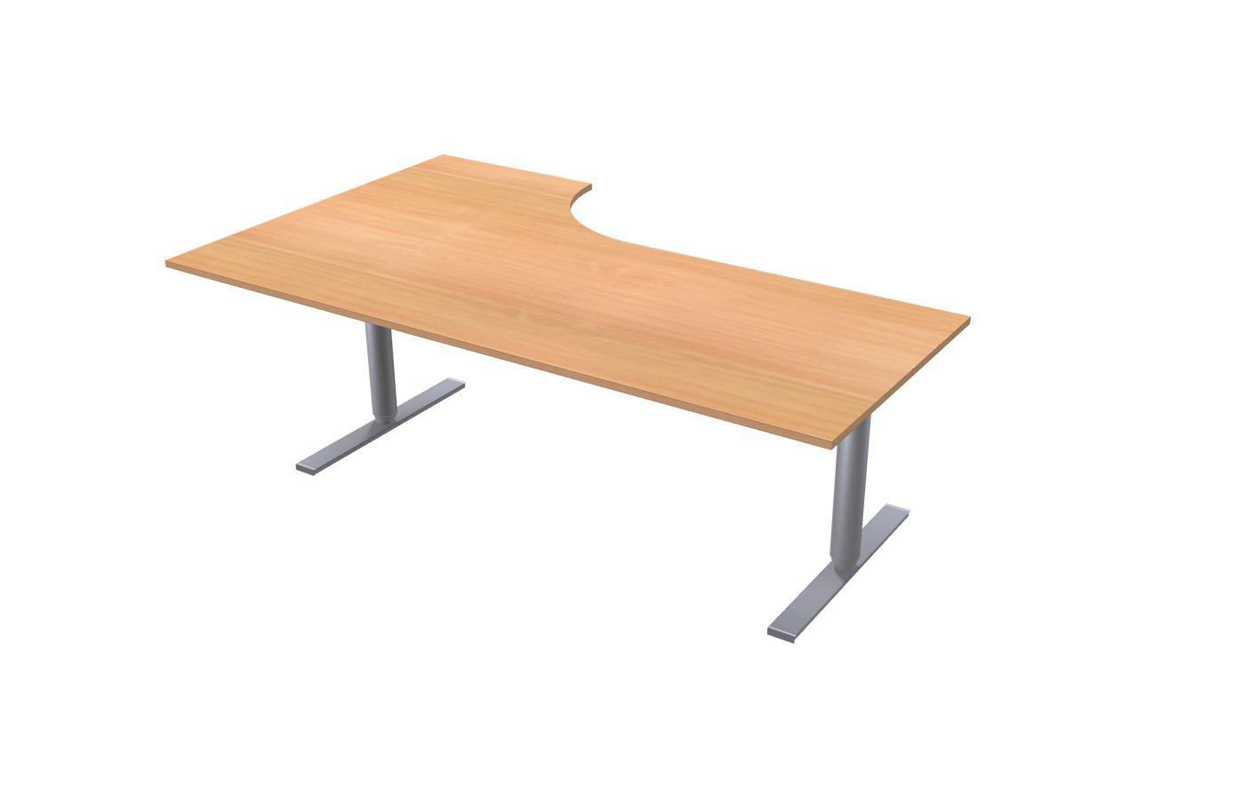 LANAB DESIGN Skrivbord El H 2x1,2x0,8x0,6m bokfa/grå