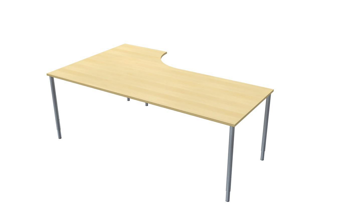 LANAB DESIGN Skrivbord Höger 200x120cm björklaminat/grå