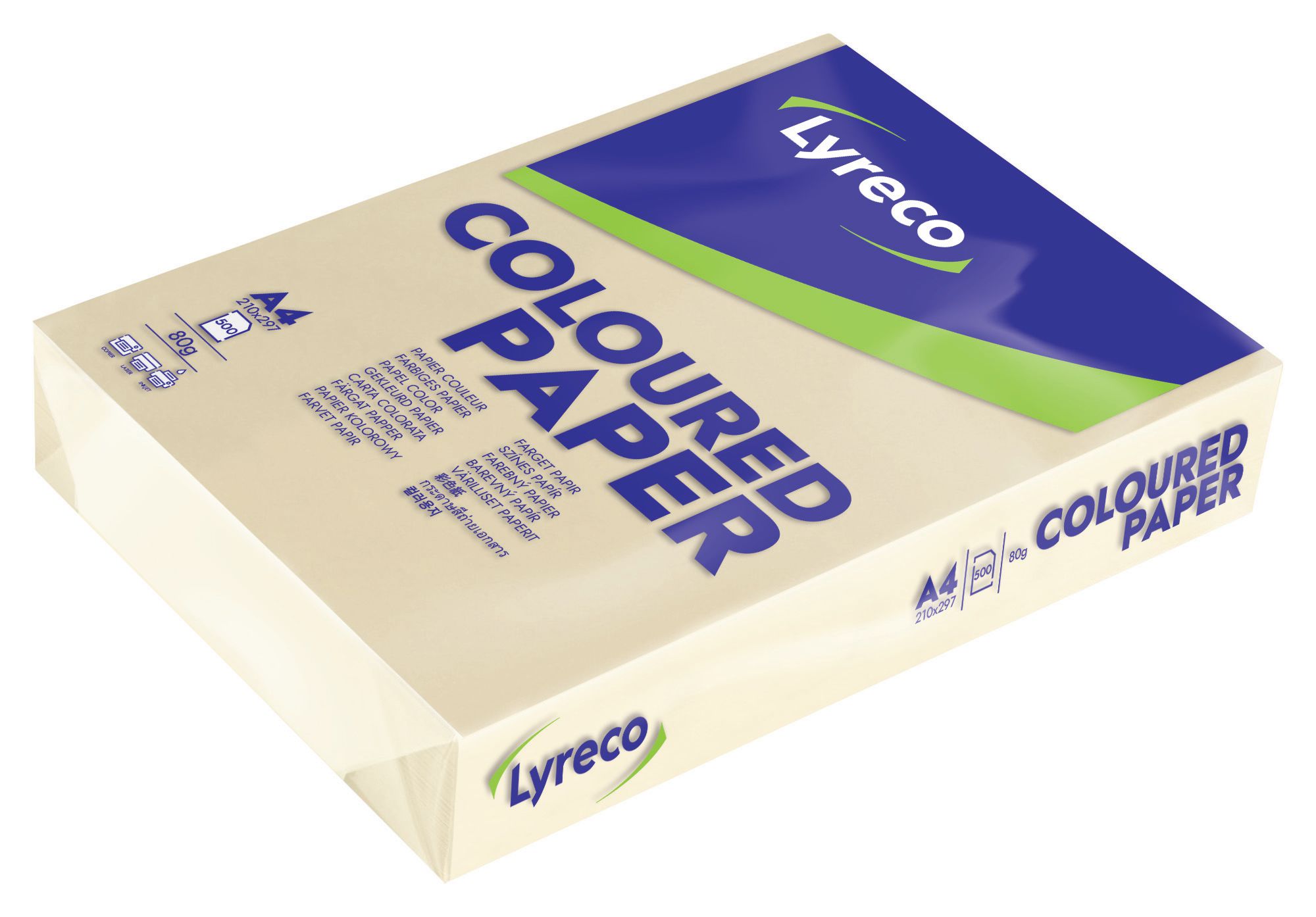 Lyreco Kopieringspapper A4 80g ohålat beige