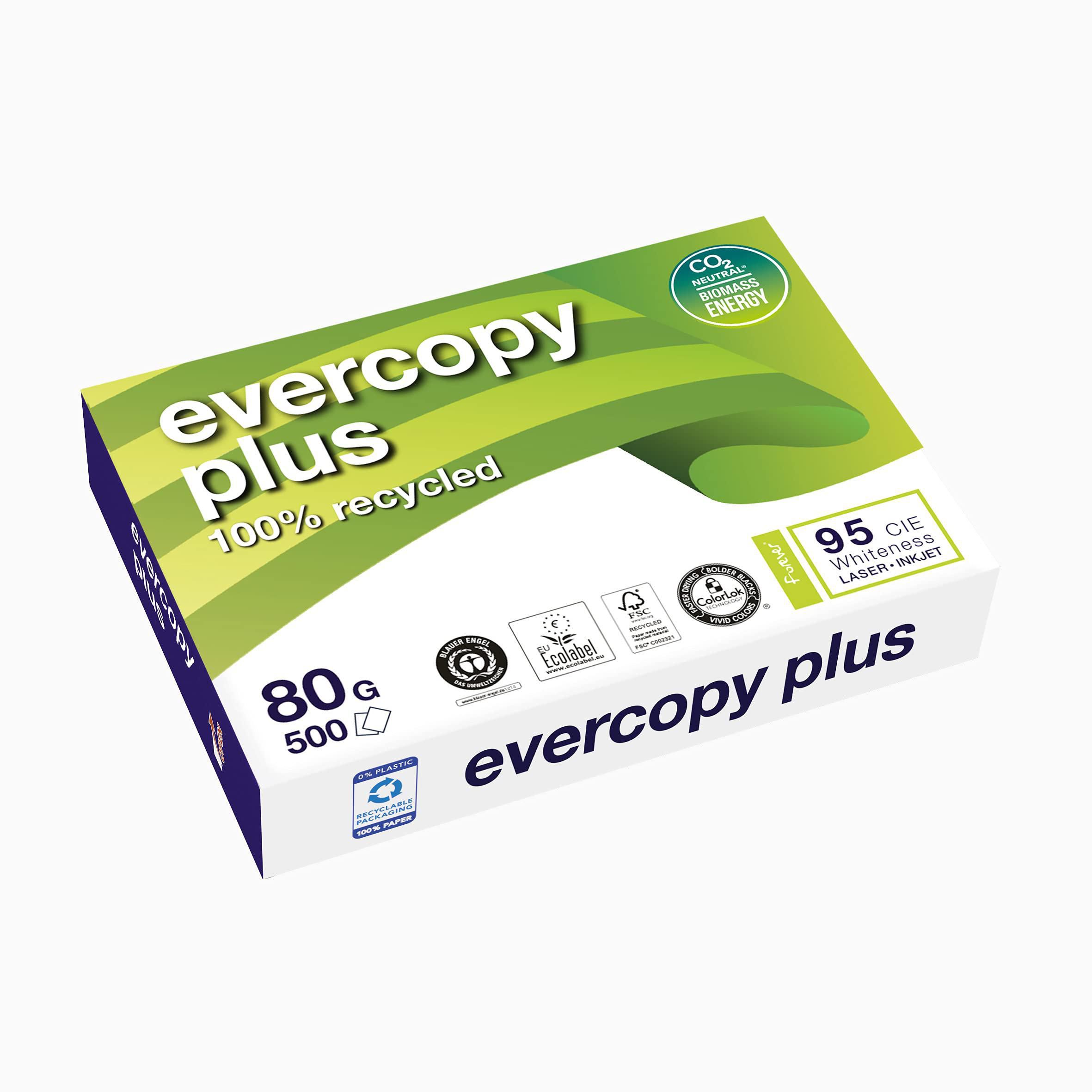 EVERCOPY Kopieringspapper Recycled A4 80g ohålat