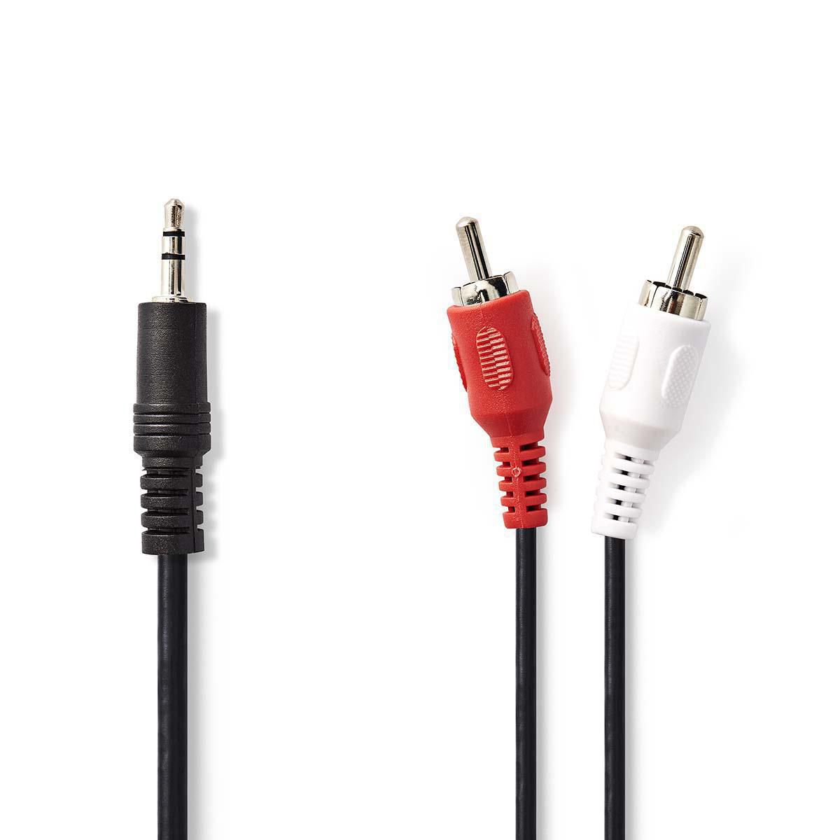 Produktfoto för NEDIS Kabel 3,5mm Ha - 2xRCA Ha 3m