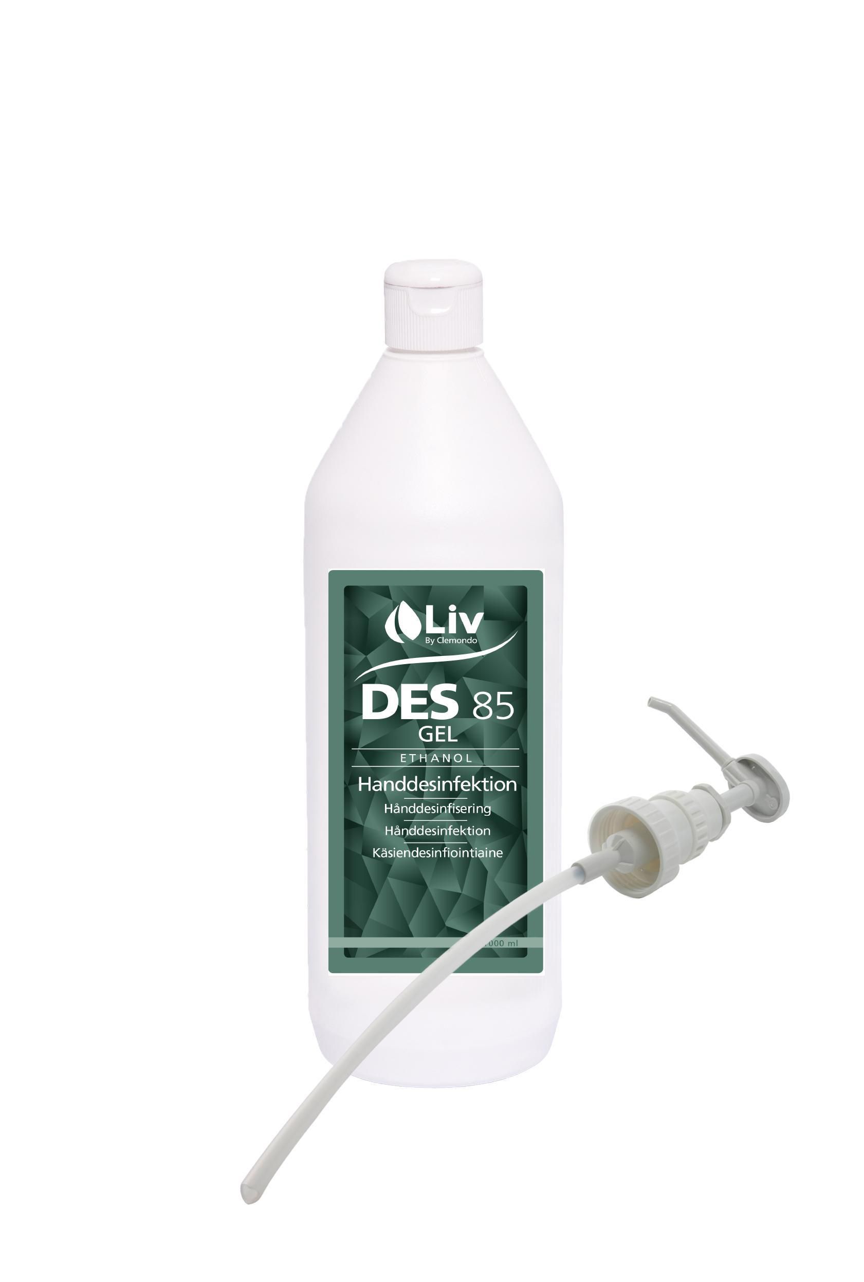 Liv Handdesinfektion Des Gel 85 med pump 1L