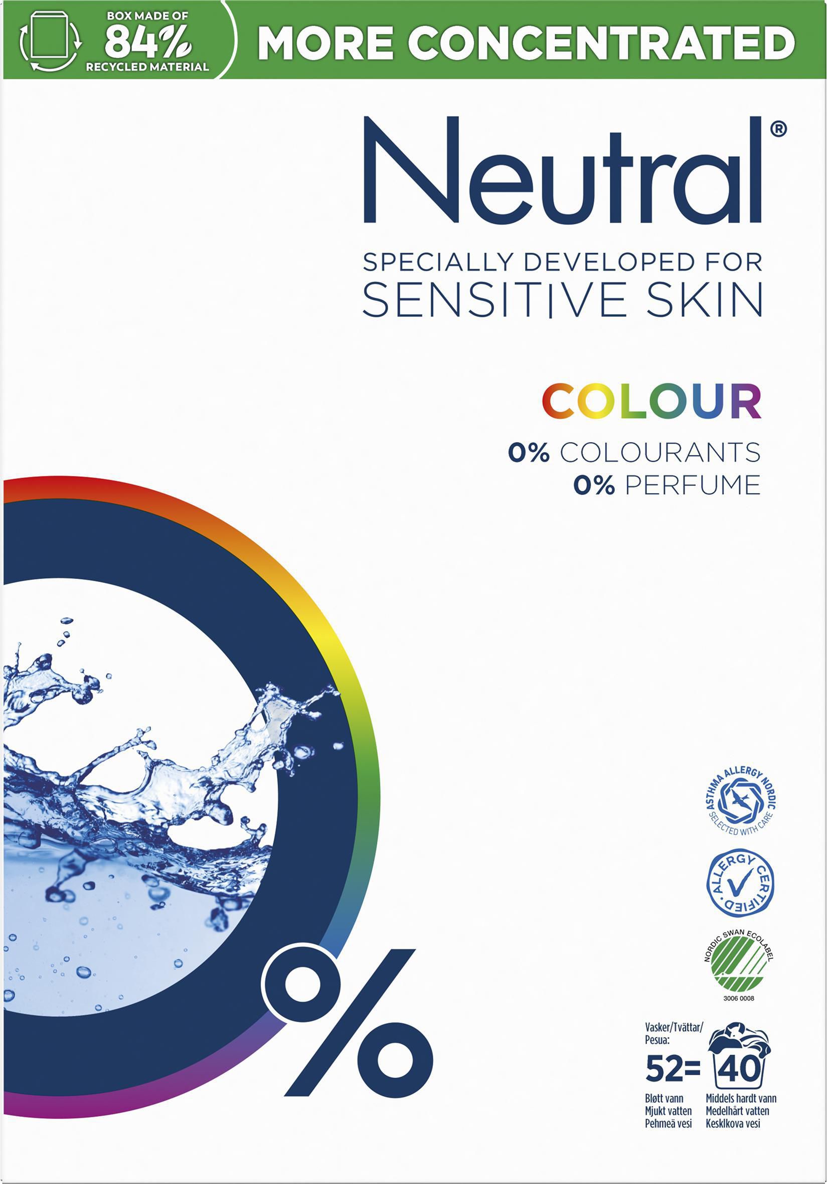 Neutral Tvättmedel Color 1,95kg
