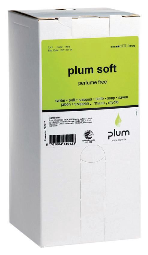 Plum Tvål Soft oparfymerad kassett 1,4L