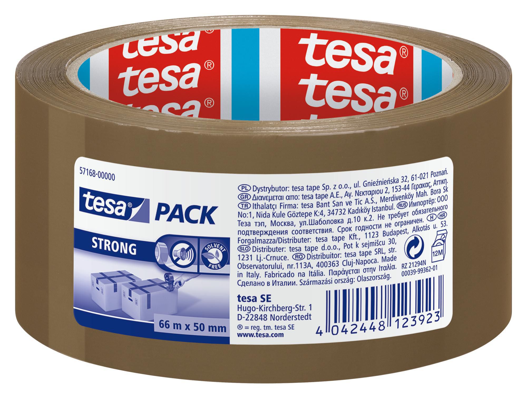 Produktfoto för tesa® Packtejp Strong 50mmx66m brun