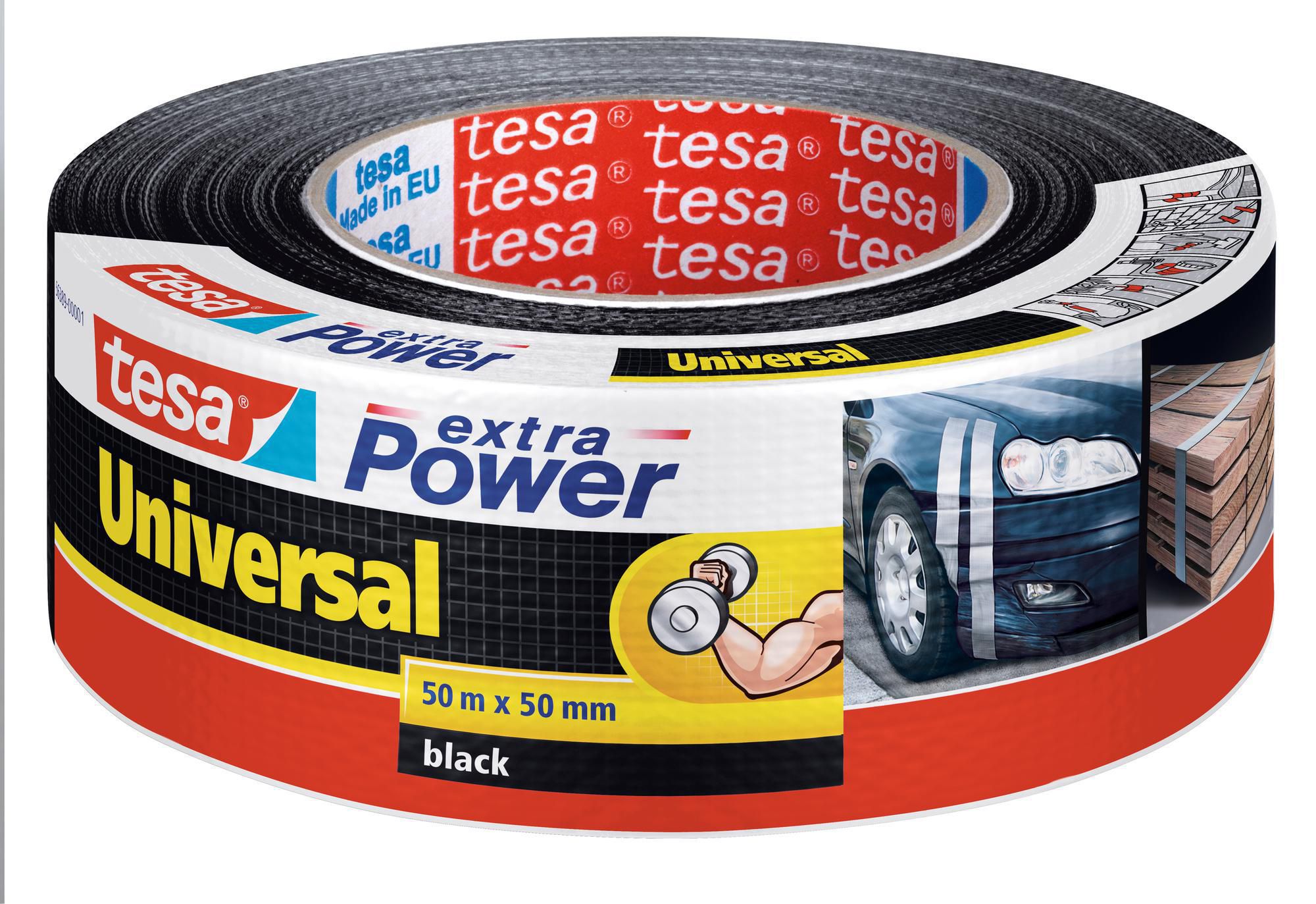 tesa® Vävtejp Extra Power 50mmx50m svart