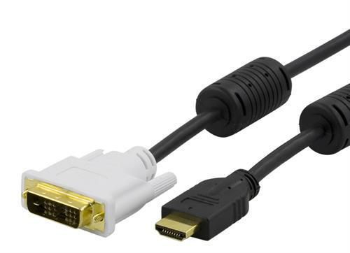 Produktfoto för DELTACO Kabel HDMI-DVI Hane-Hane 1m