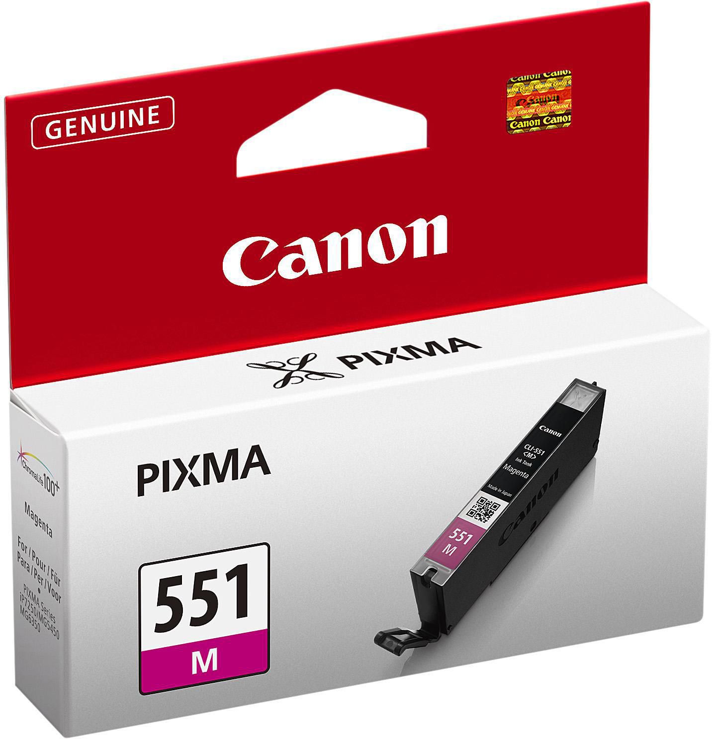 Canon Bläckpatron, PIXMA CLI-551 M, 6510B001, ChromaLife100+, magenta, singelförpackning