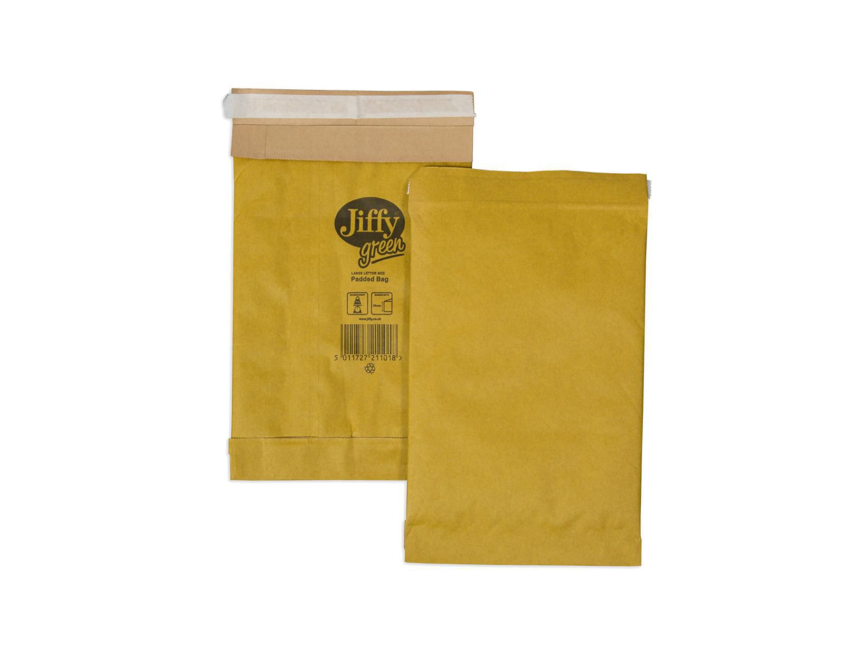 Produktfoto för Jiffy Påse vadderad Nr 3 210x343mm remsa