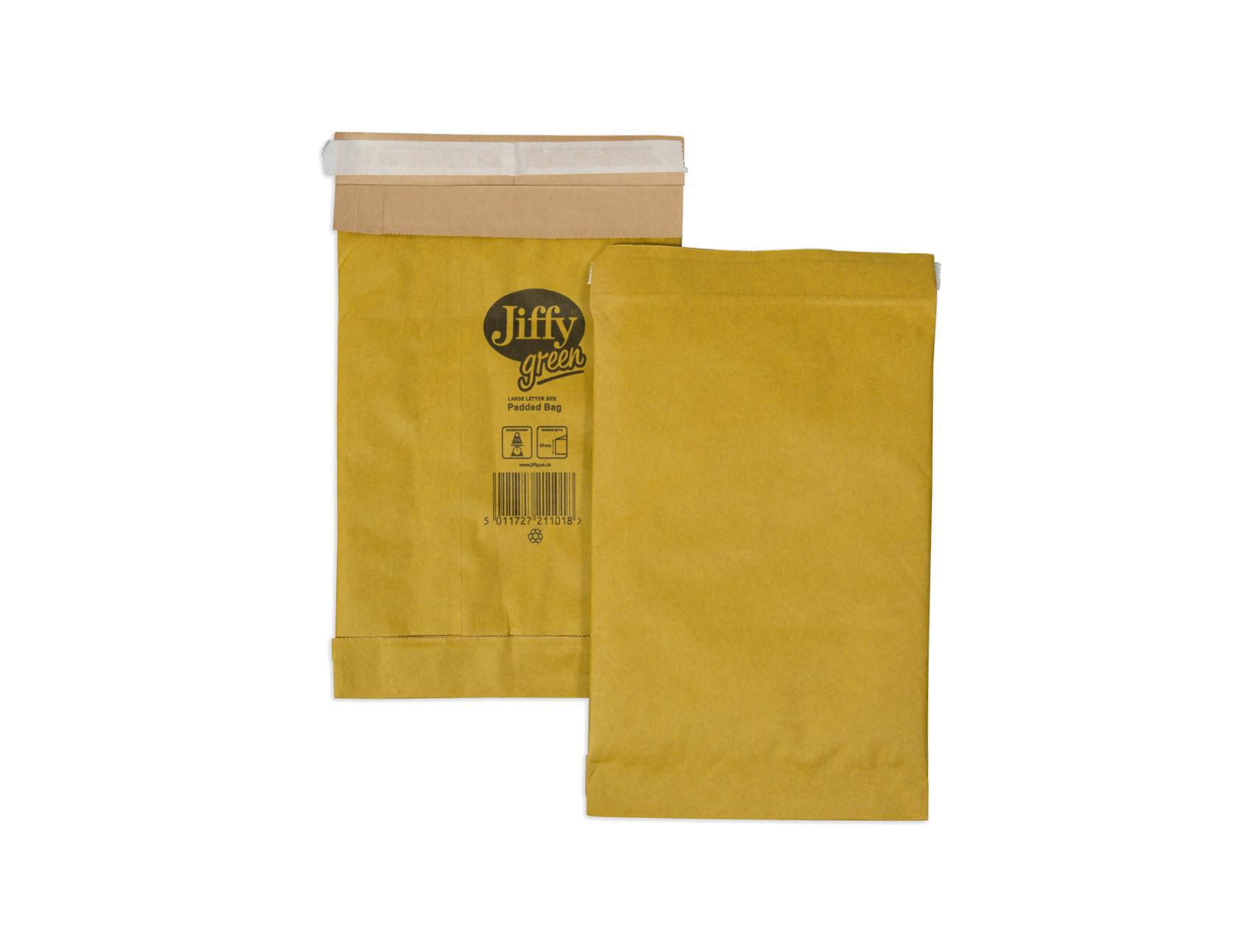 Produktfoto för Jiffy Påse vadderad Nr 1 180x280mm remsa