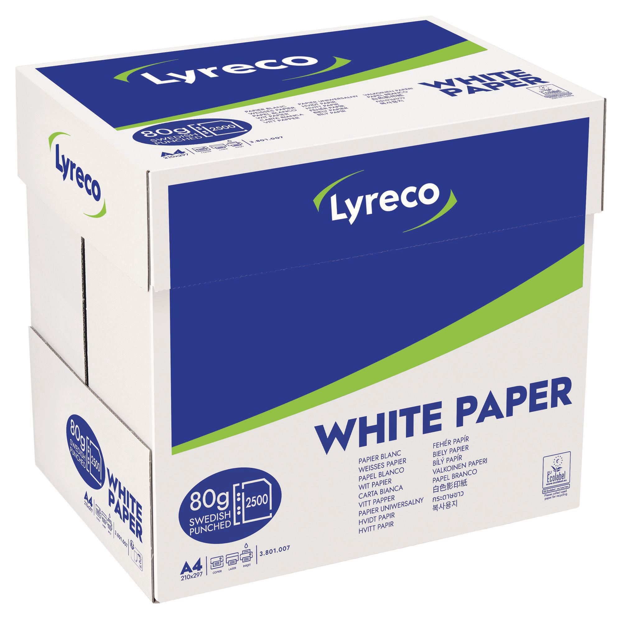 Lyreco Kopieringspapper Standard A4 80g hålat XP