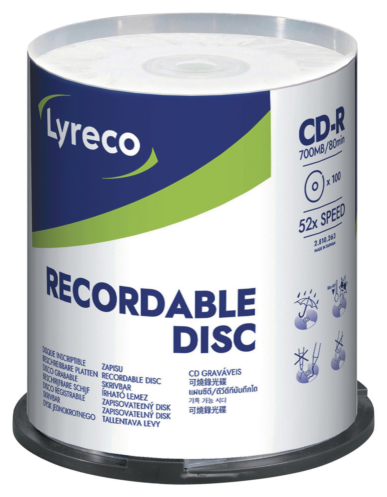 Produktfoto för Lyreco CD-R 700MB