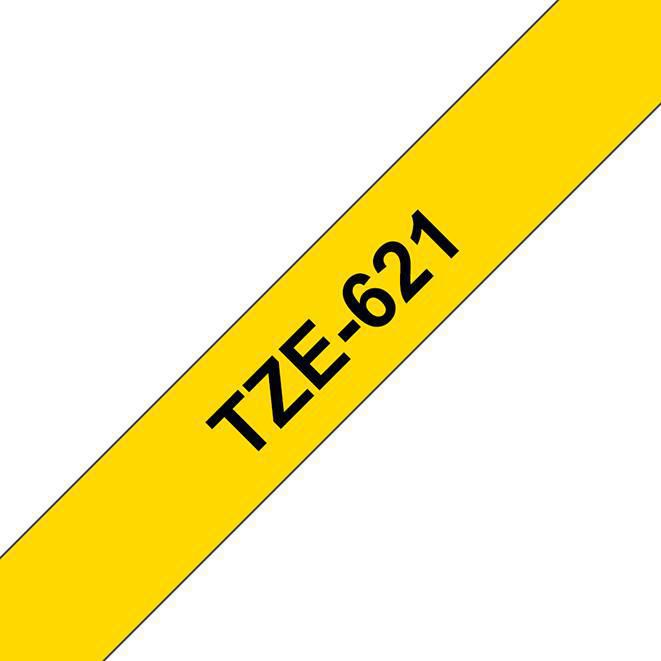 Brother Tape TZE621 9mm svart på gul